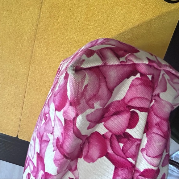 Longchamp Le Pliage Pink Floral Tote Bag - Picture 10 of 13